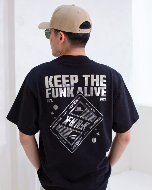 "Keep the Funk Alive" Graphic Tee – Black (All-Gender) - Image 8