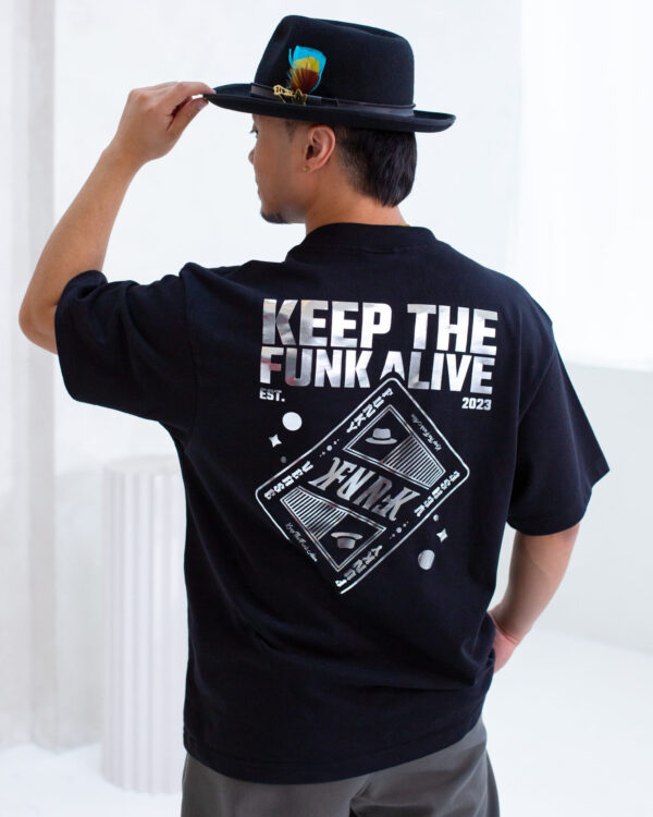 "Keep the Funk Alive" Graphic Tee – Black (All-Gender)